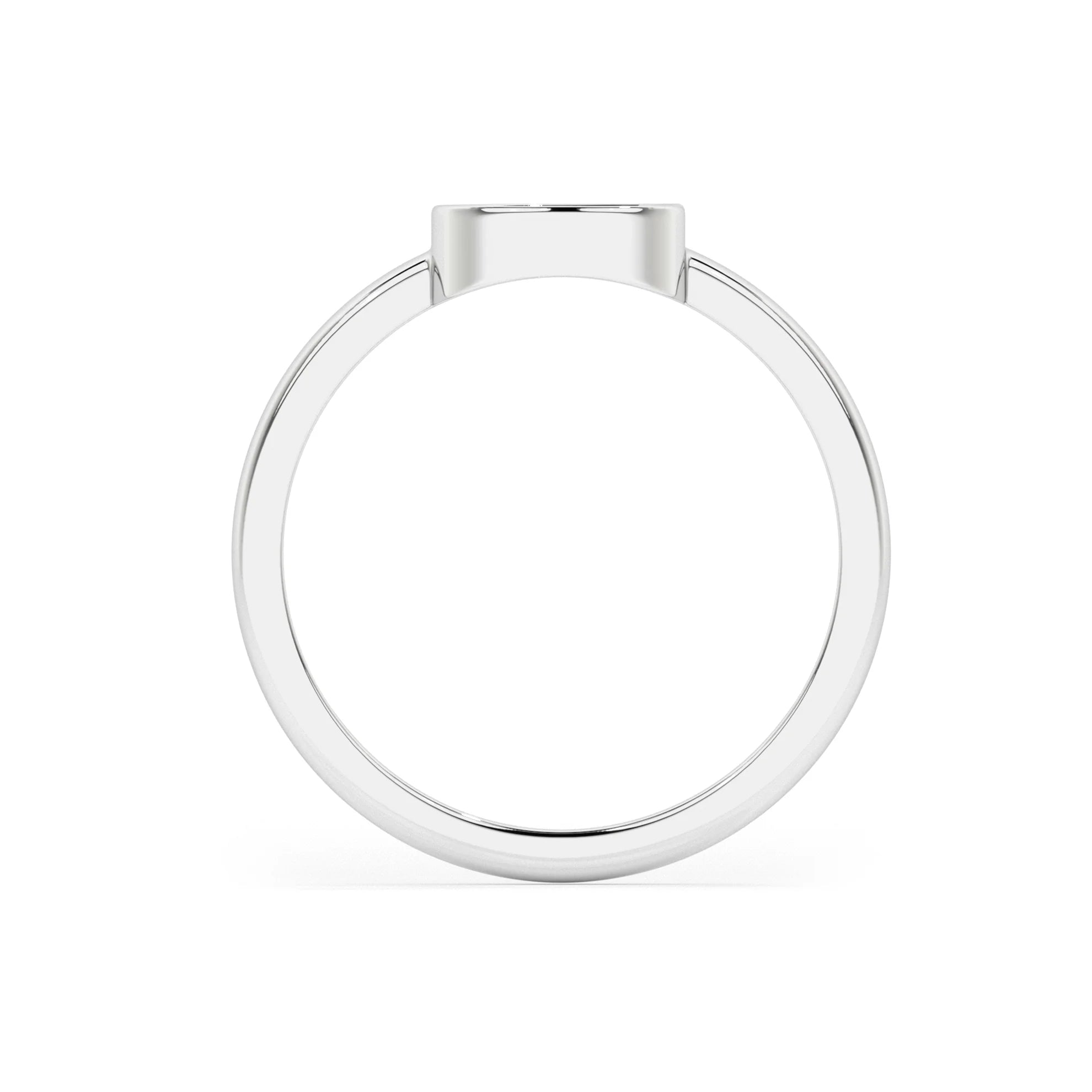 ammonite rough shape stackable bezel-set ring