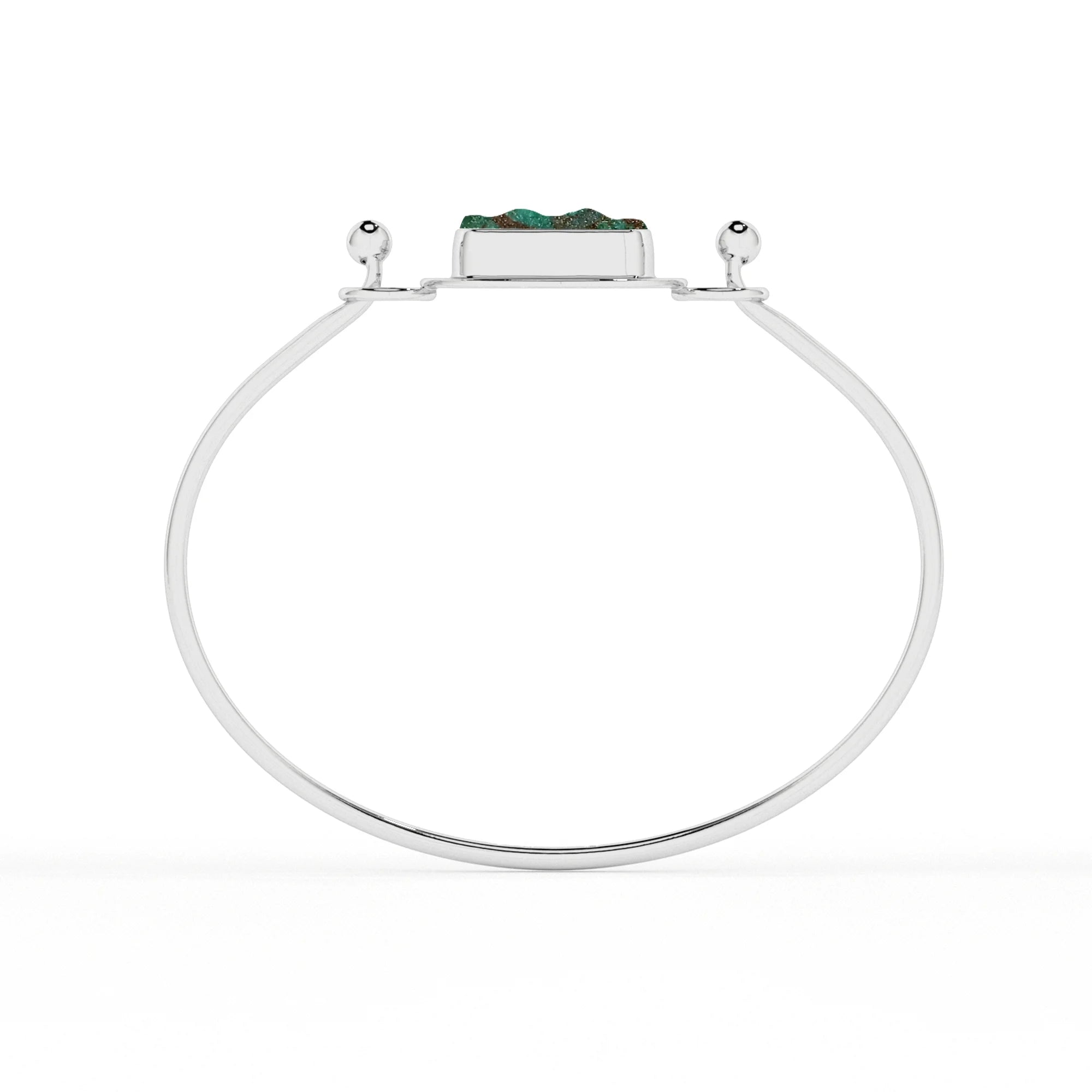 natural chrysocolla rough shape twister bracelet