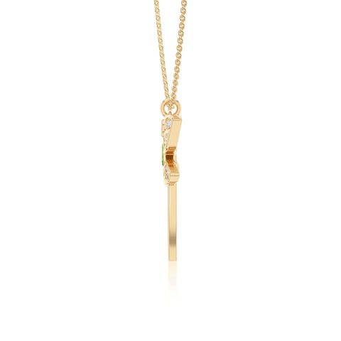 peridot dragonfly necklaces in yellow gold vermeil 