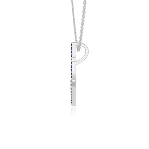 natural blue-sapphire anchor necklaces in sterling silver 