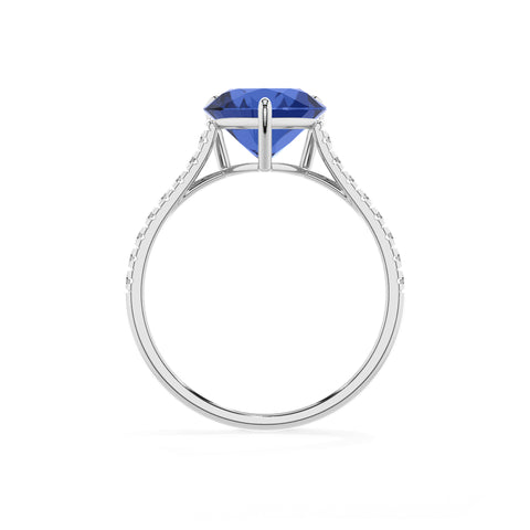 lab-grown blue-sapphire heart half eterity solitaire engagement ring