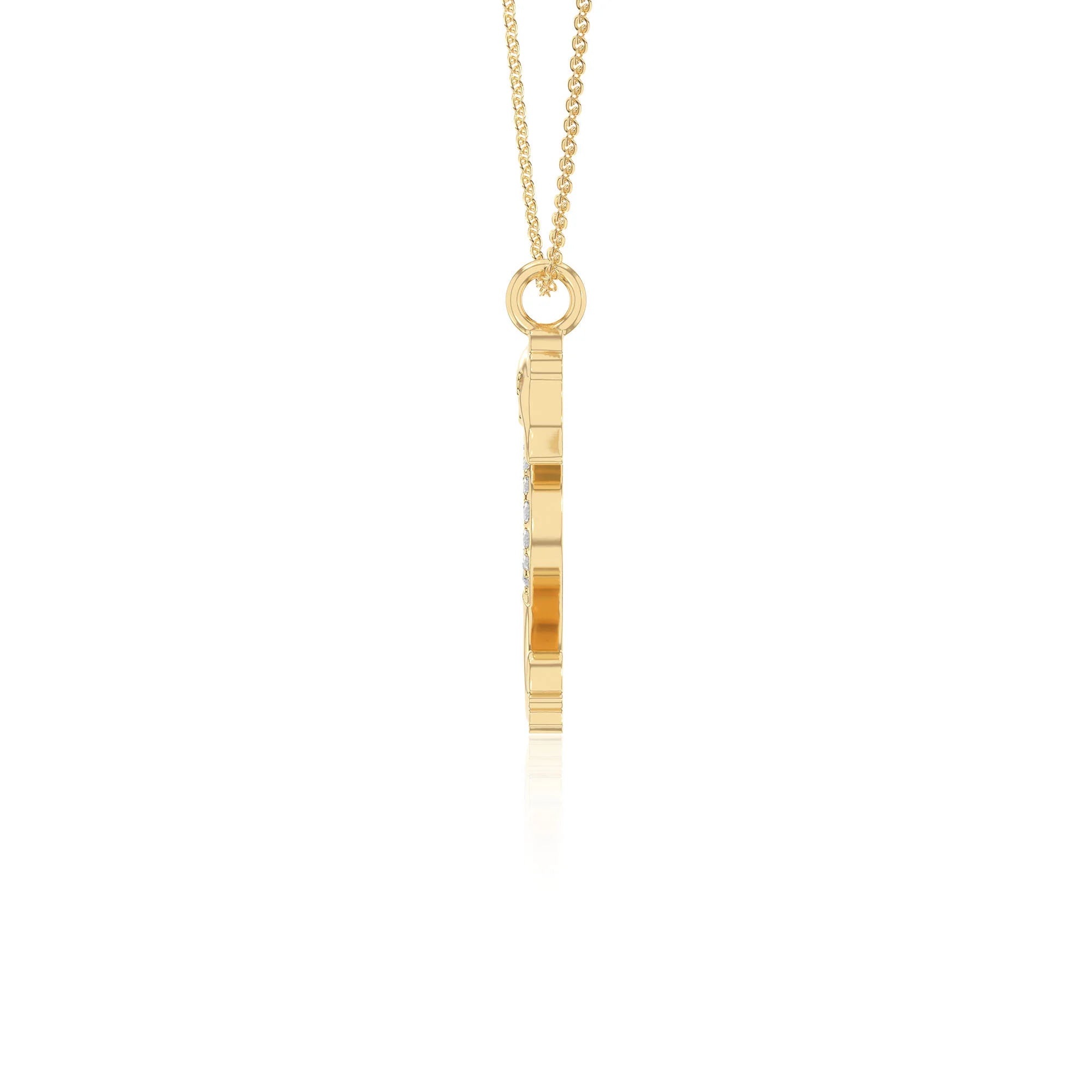 natural citrine sea horse necklaces in yellow gold vermeil 
