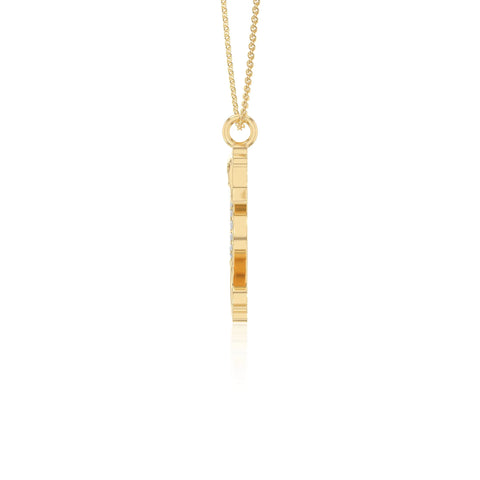 natural citrine sea horse necklaces in yellow gold vermeil 