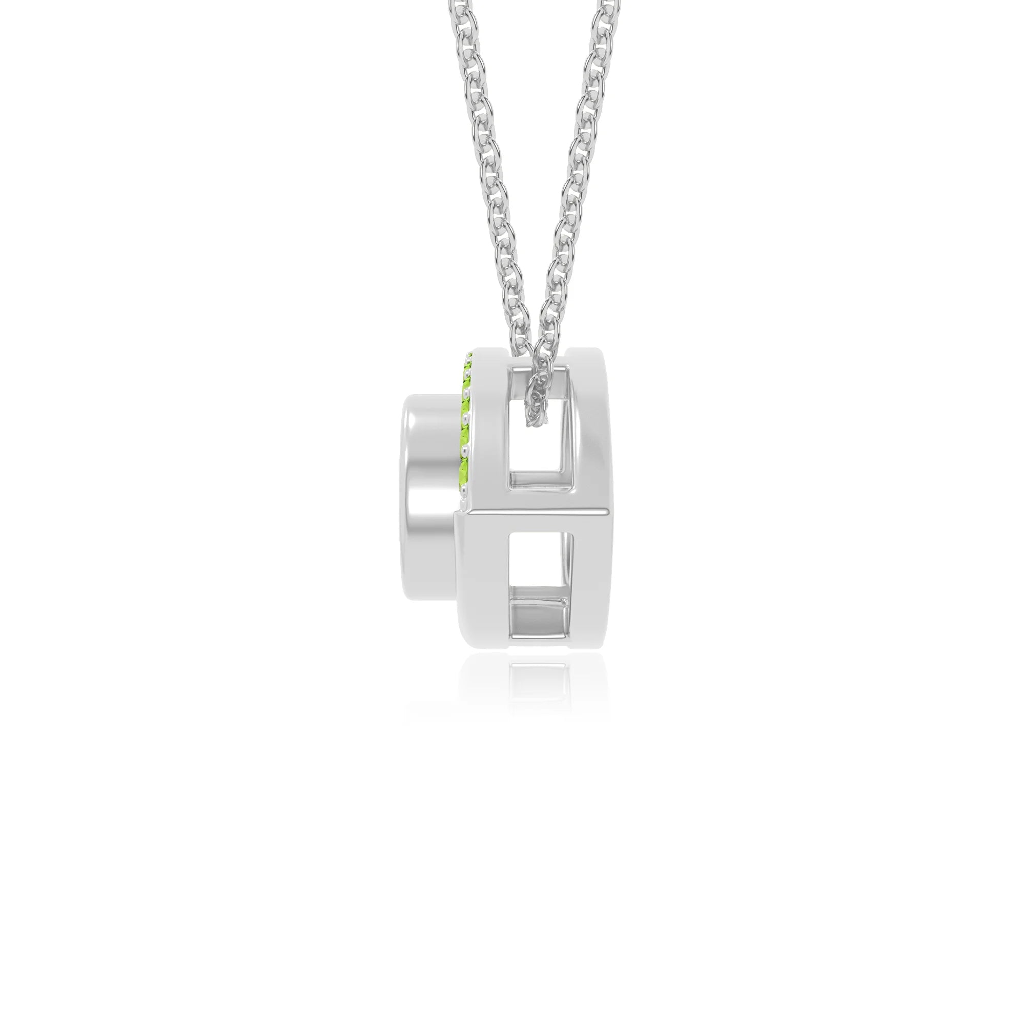 peridot evil eye necklaces in sterling silver 