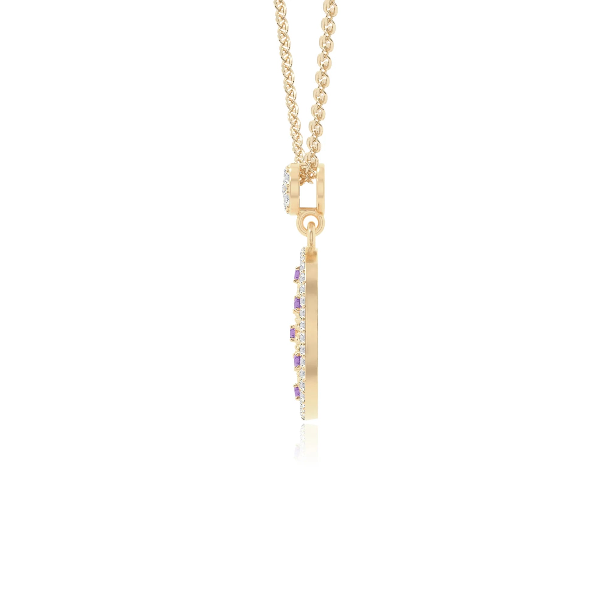 natural amethyst infinity love knot necklaces in yellow gold vermeil 