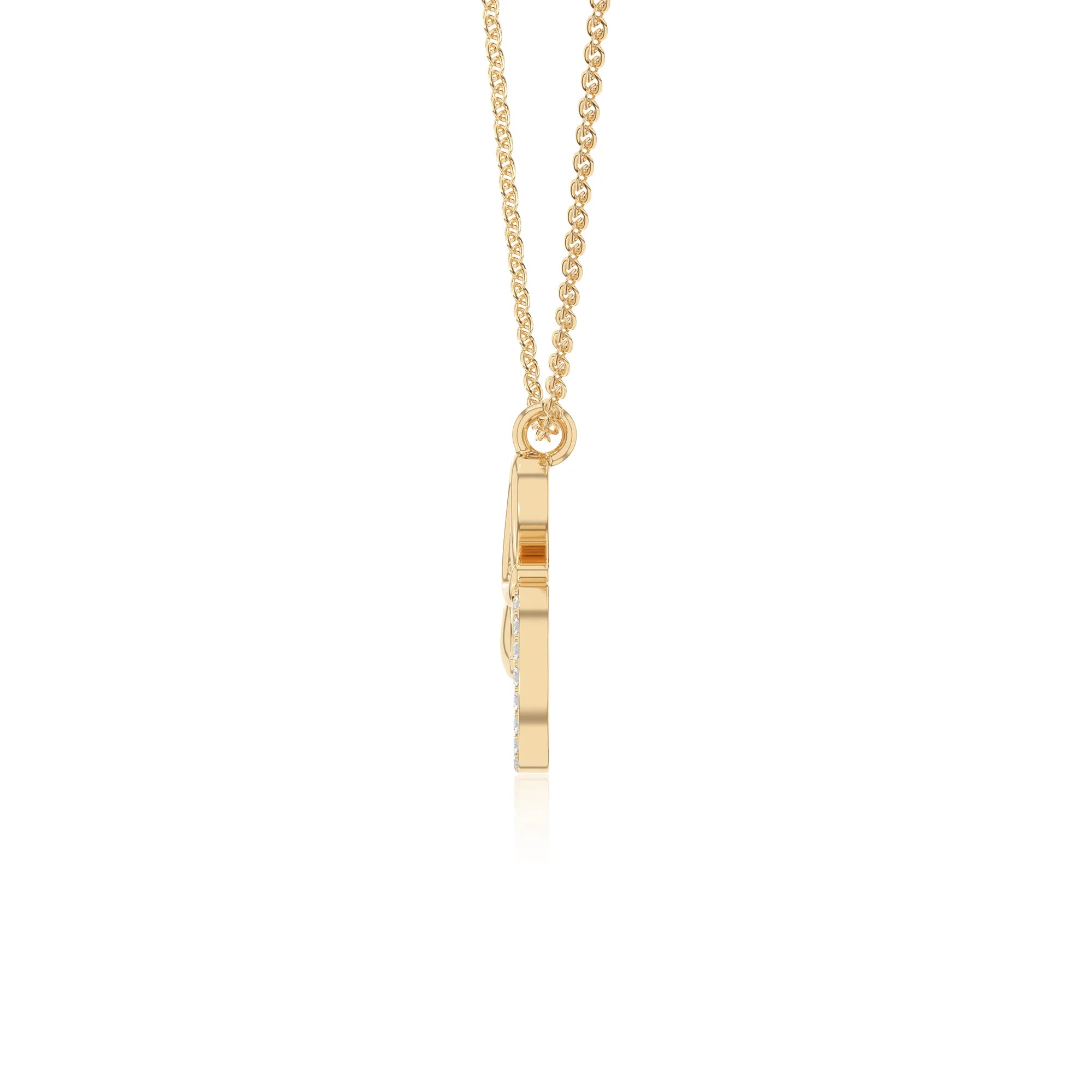 moissanite Initials necklaces in yellow gold vermeil 