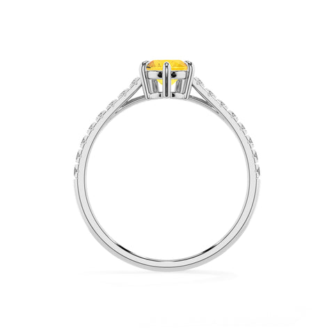 lab-grown yellow-sapphire pear half eterity solitaire engagement ring