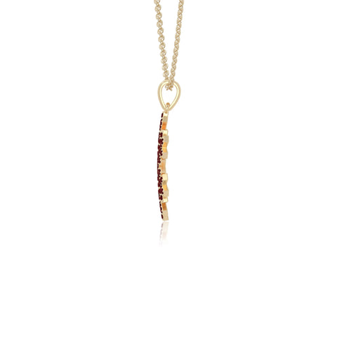 natural garnet infinity love knot necklaces in yellow gold vermeil 