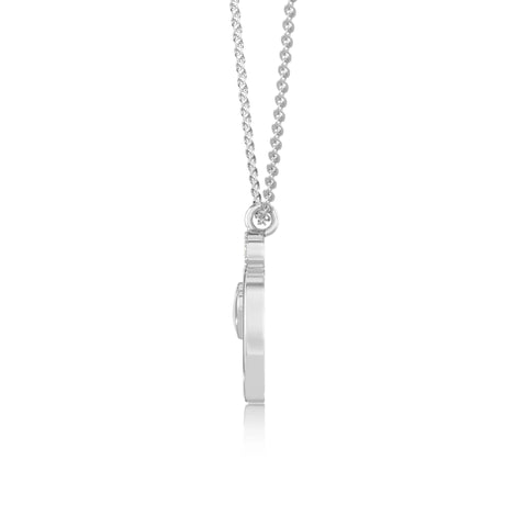 moissanite Initials necklaces in sterling silver 