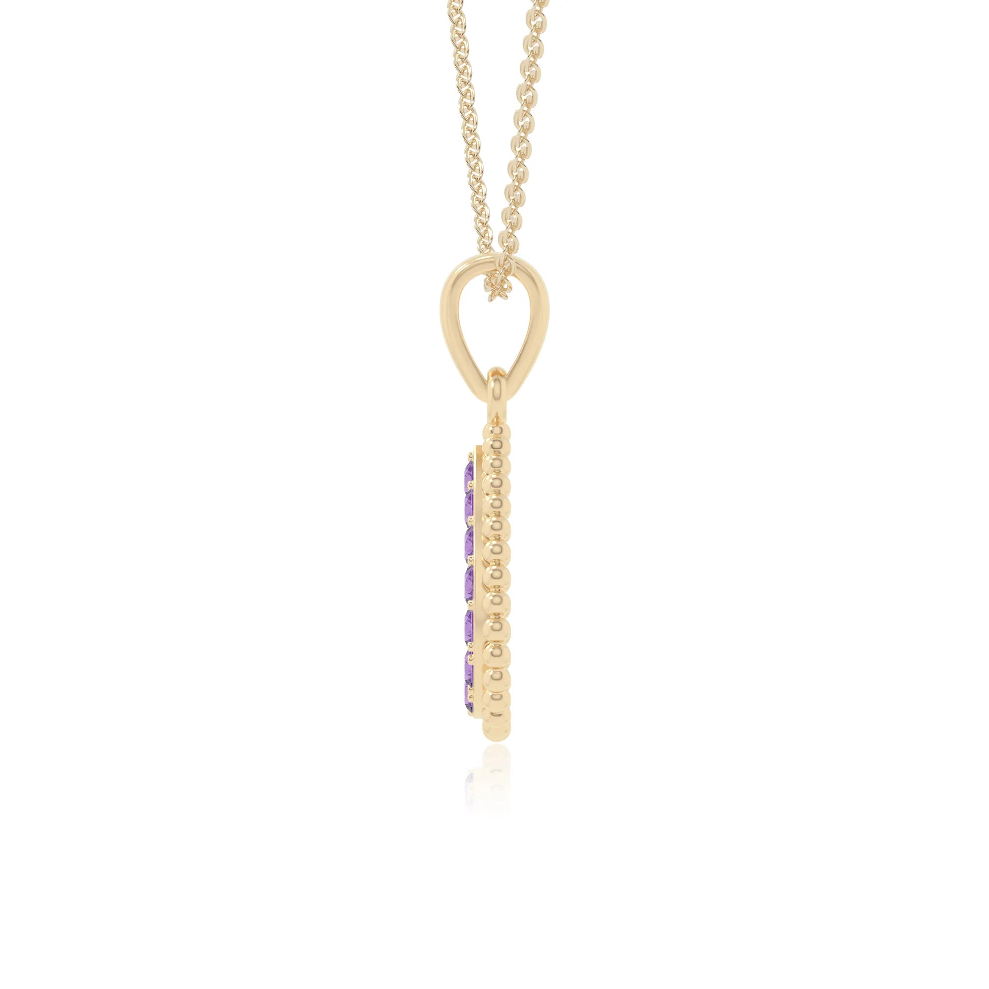 natural amethyst infinity love knot necklaces in yellow gold vermeil 