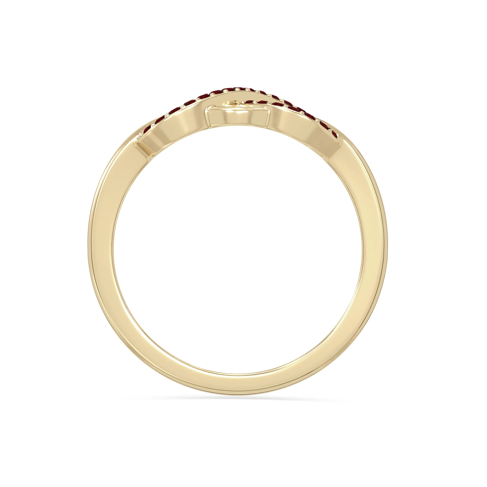 natural garnet infinity promise rings in yellow gold vermeil