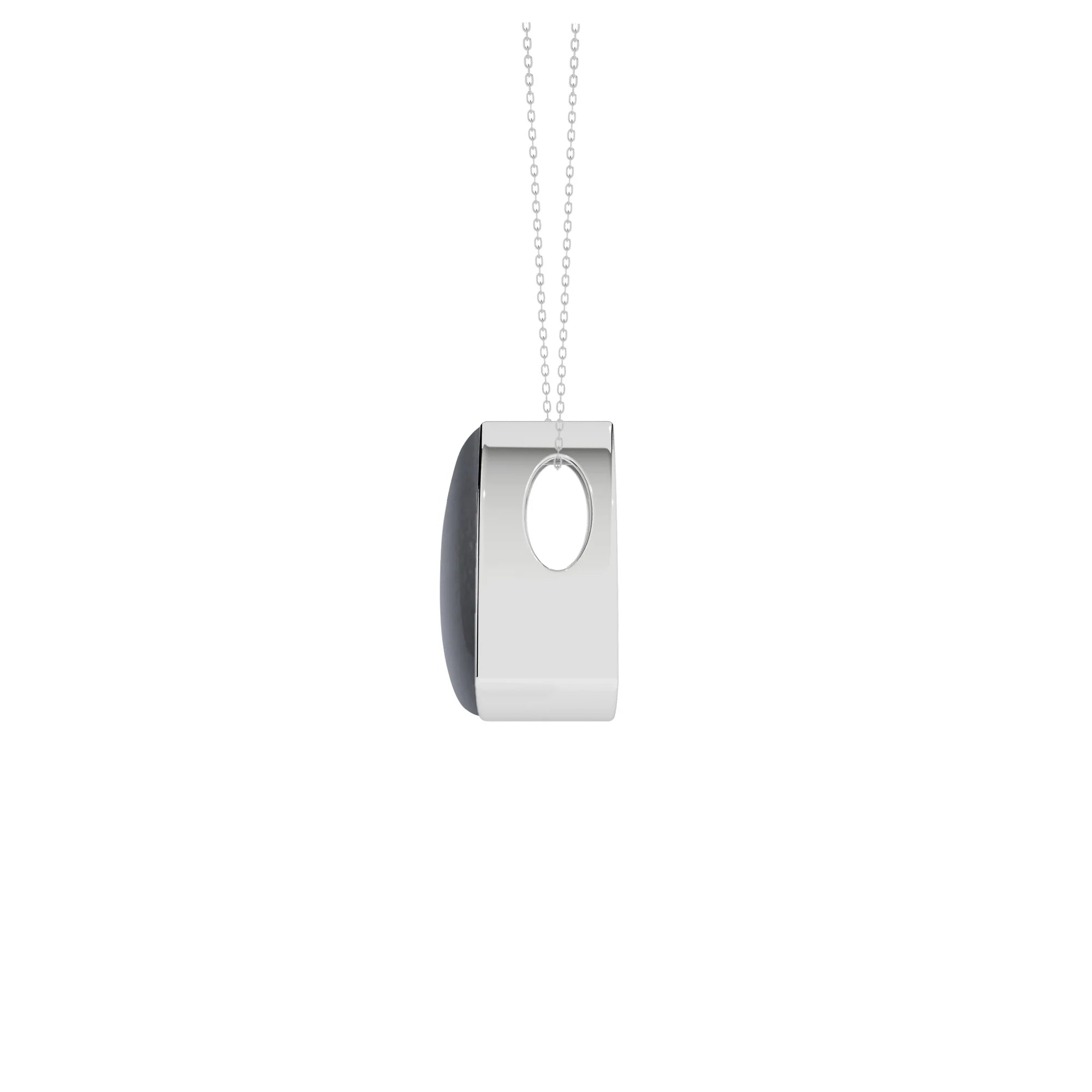 natural shungite trillion shape pendant necklace