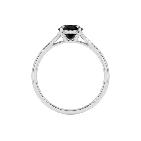 natural black onyx oval solitaire engagement ring