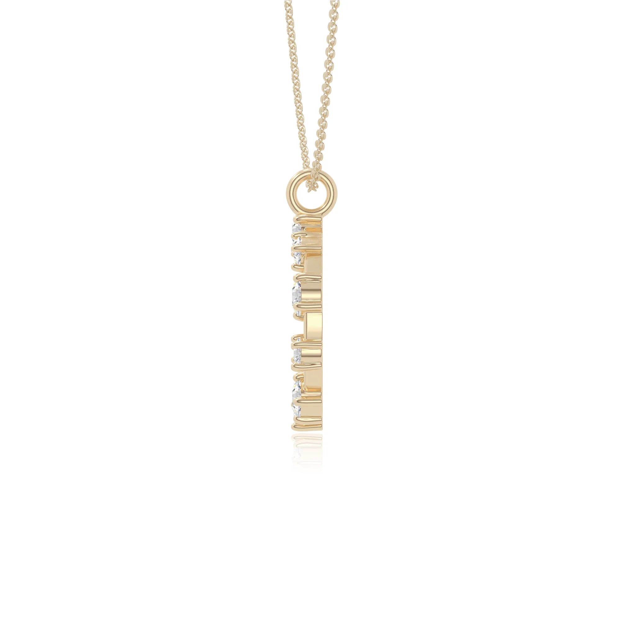 moissanite infinity love knot necklaces in yellow gold vermeil 