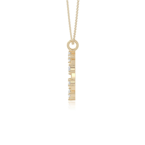 moissanite infinity love knot necklaces in yellow gold vermeil 