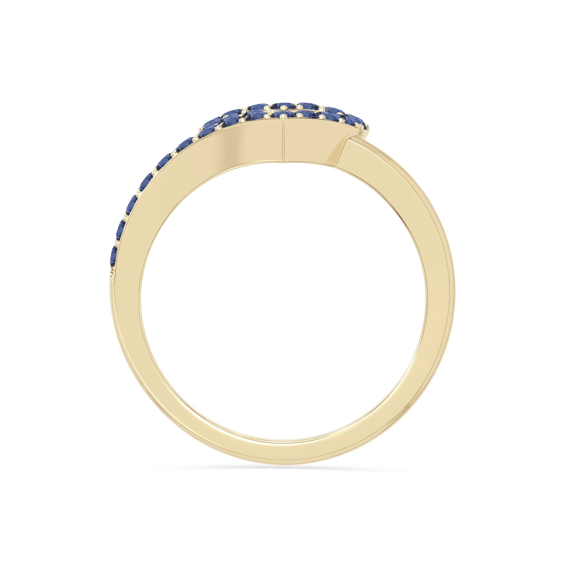 natural blue sapphire heart promise rings in yellow gold vermeil