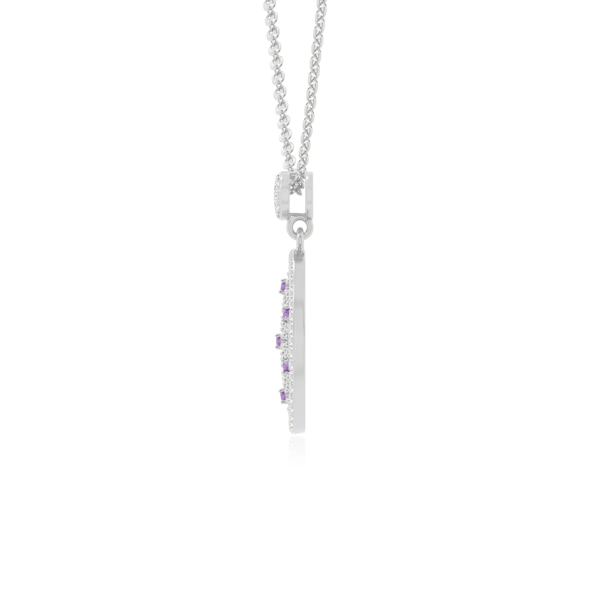 natural amethyst infinity love knot necklaces in sterling silver 