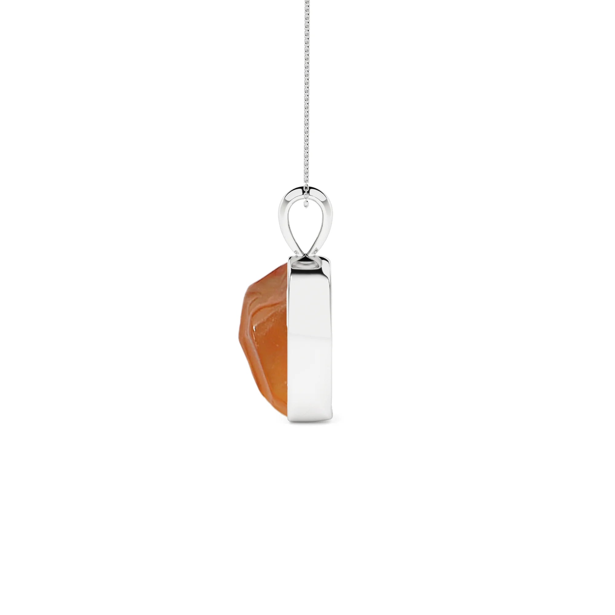 natural carnelian rough shape pendant necklace