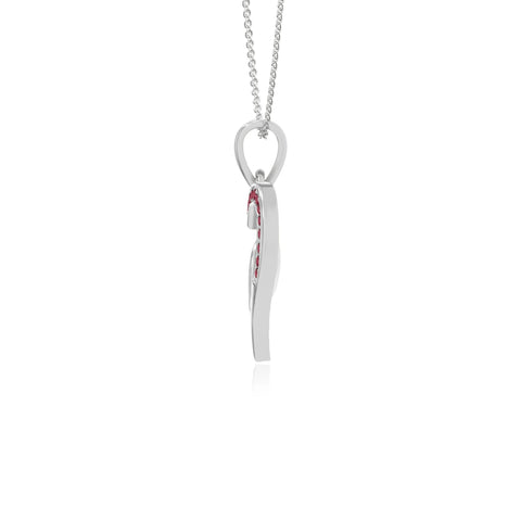 natural ruby infinity necklaces in sterling silver 