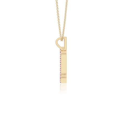 natural pink-tourmaline scorpio zodiac necklaces in yellow gold vermeil 