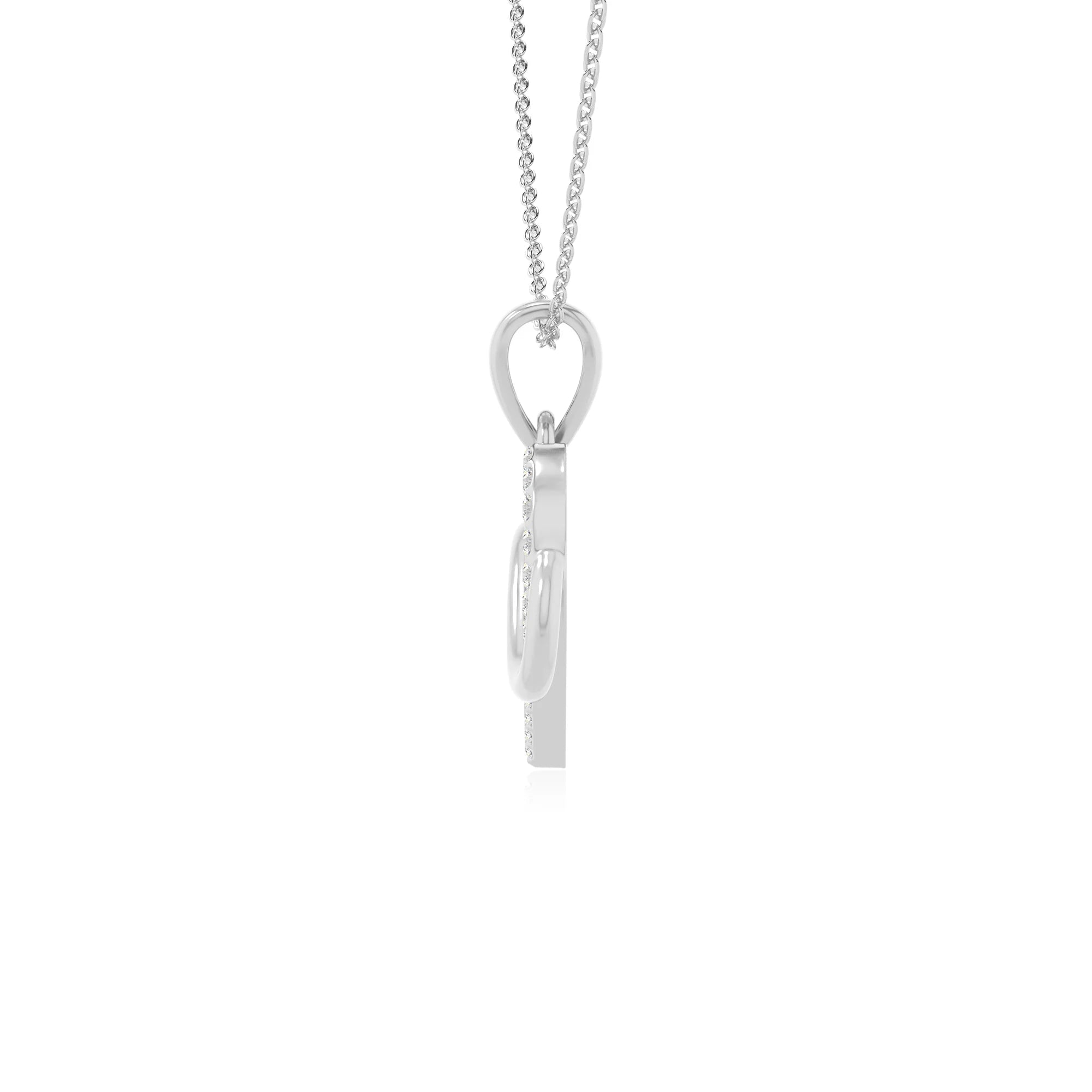 moissanite infinity heart necklaces in sterling silver 