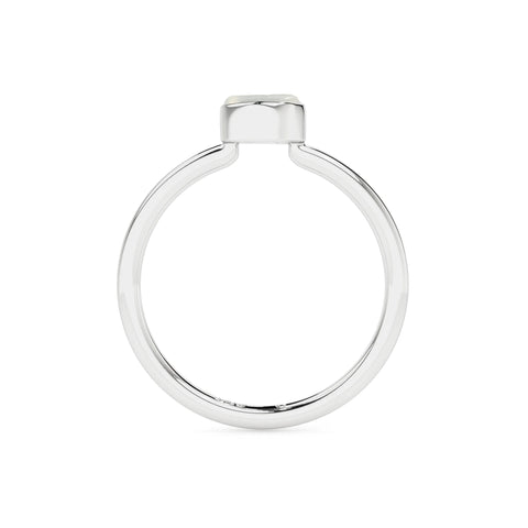 selenite rough shape stackable bezel-set ring