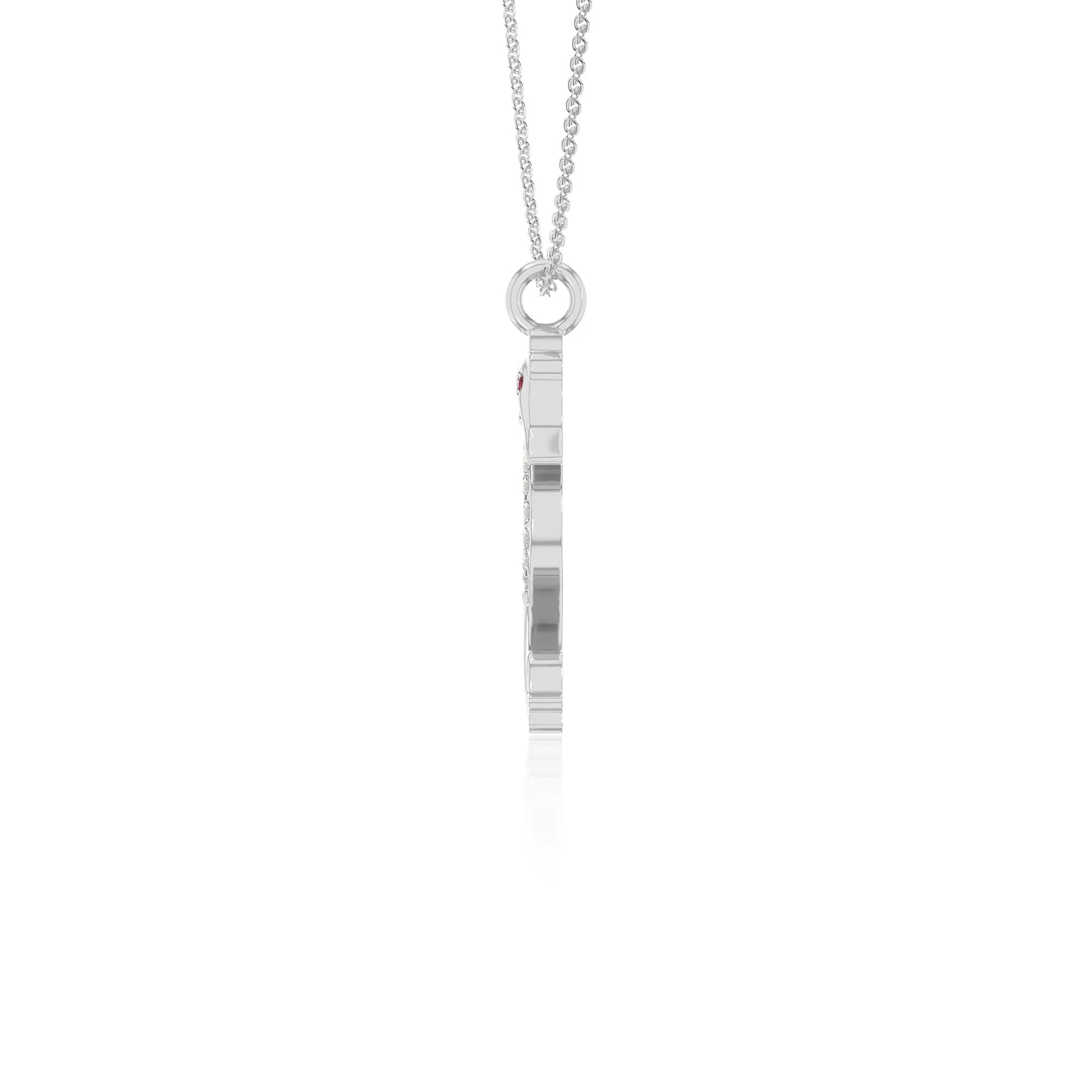 natural ruby sea horse necklaces in sterling silver 