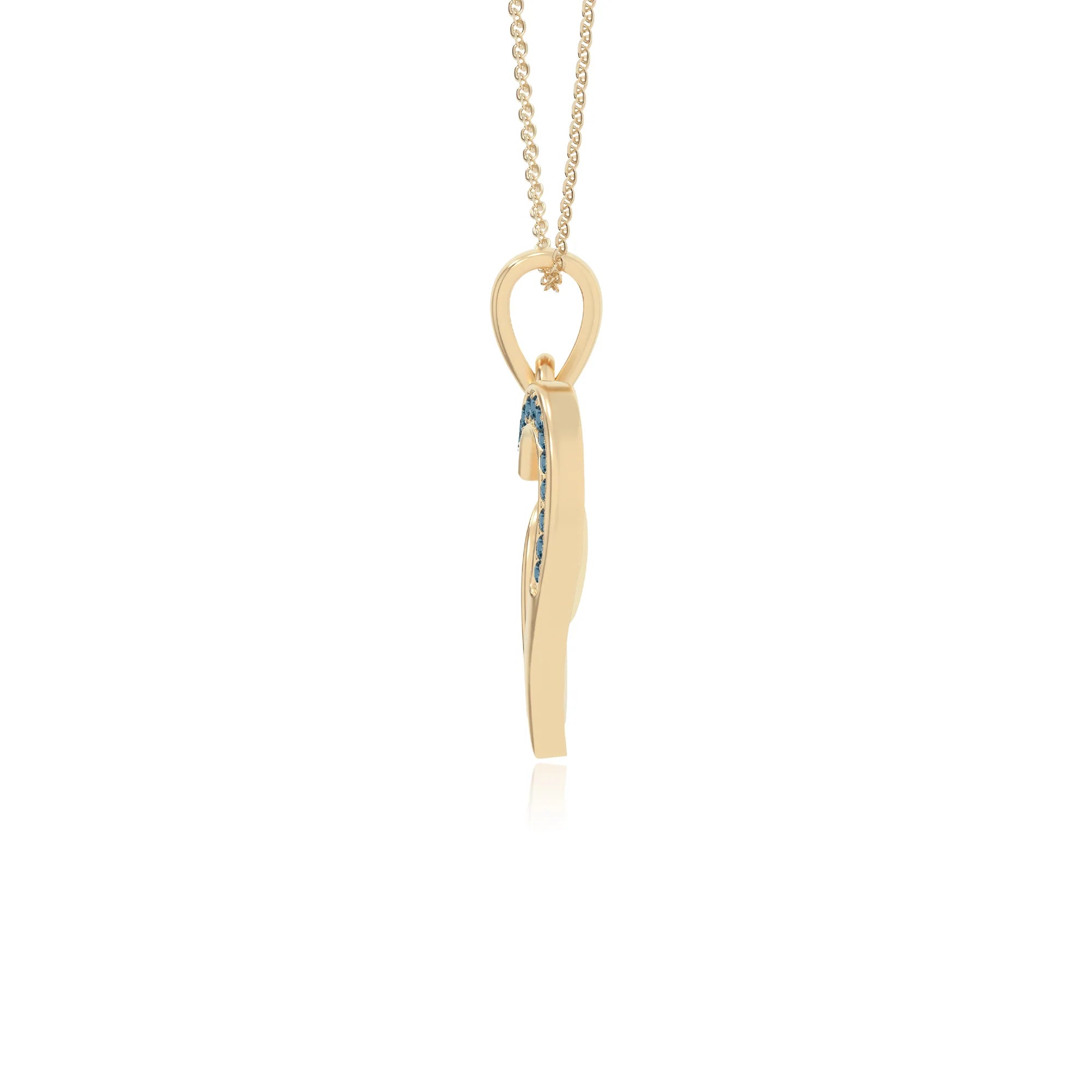 natural london-blue-topaz infinity necklaces in yellow gold vermeil 