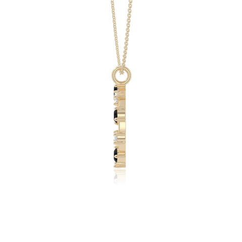 natural black-onyx infinity love knot necklaces in yellow gold vermeil 