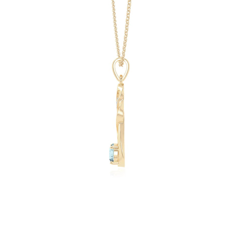 natural aquamarine infinity necklaces in yellow gold vermeil 
