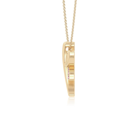 natural pink tourmaline dragonfly necklaces in yellow gold vermeil 