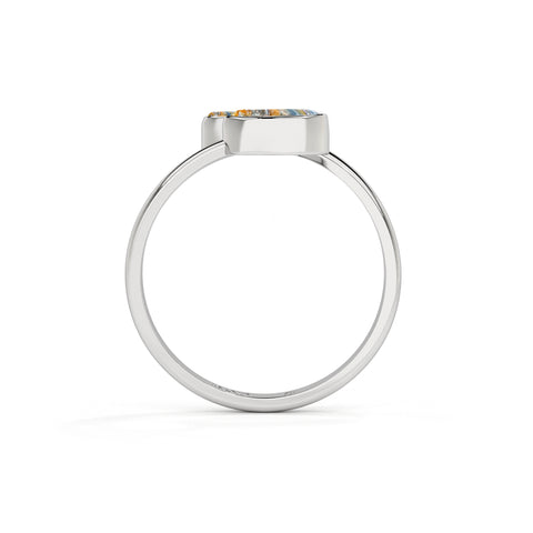 pietersite rough shape stackable bezel-set ring