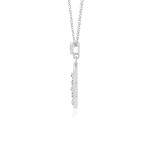 natural pink-tourmaline infinity love knot necklaces in sterling silver 