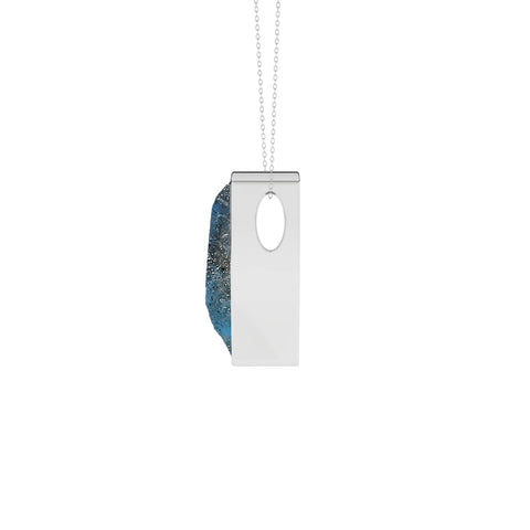 natural labradorite bullet shape pendant necklace