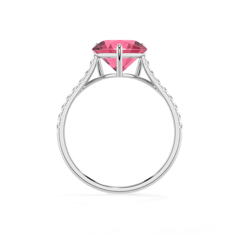 lab-grown pink-tourmaline heart half eterity solitaire engagement ring