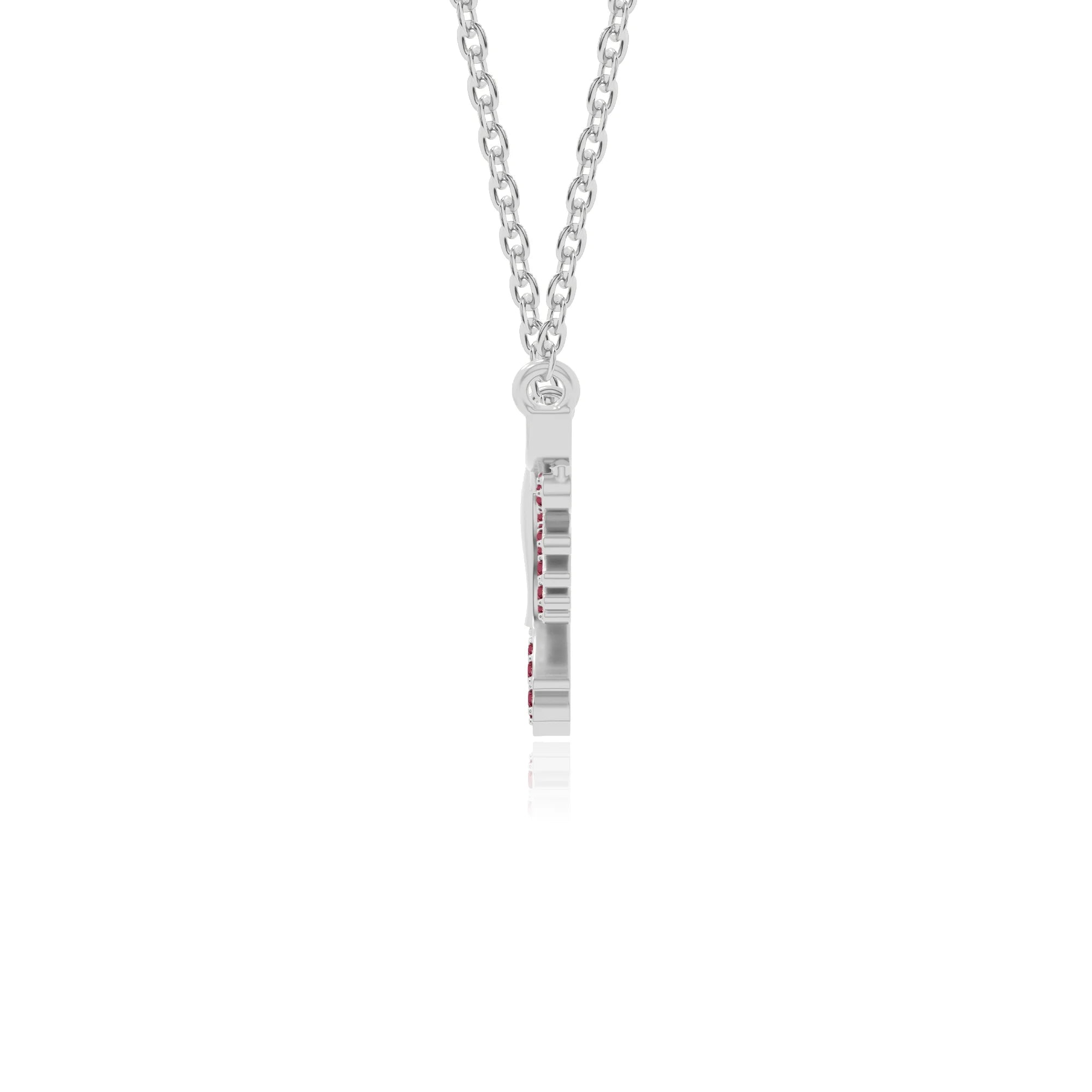 natural ruby phoenix eagle necklaces in sterling silver 