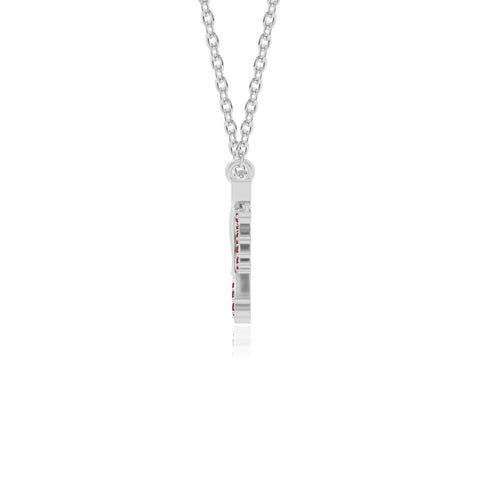 natural ruby phoenix eagle necklaces in sterling silver 