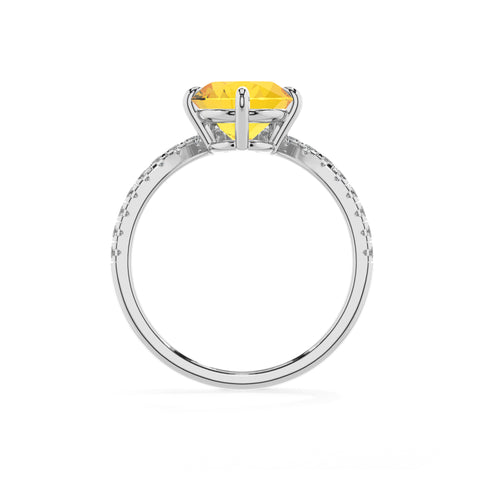 lab-grown yellow-sapphire round solitaire engagement ring