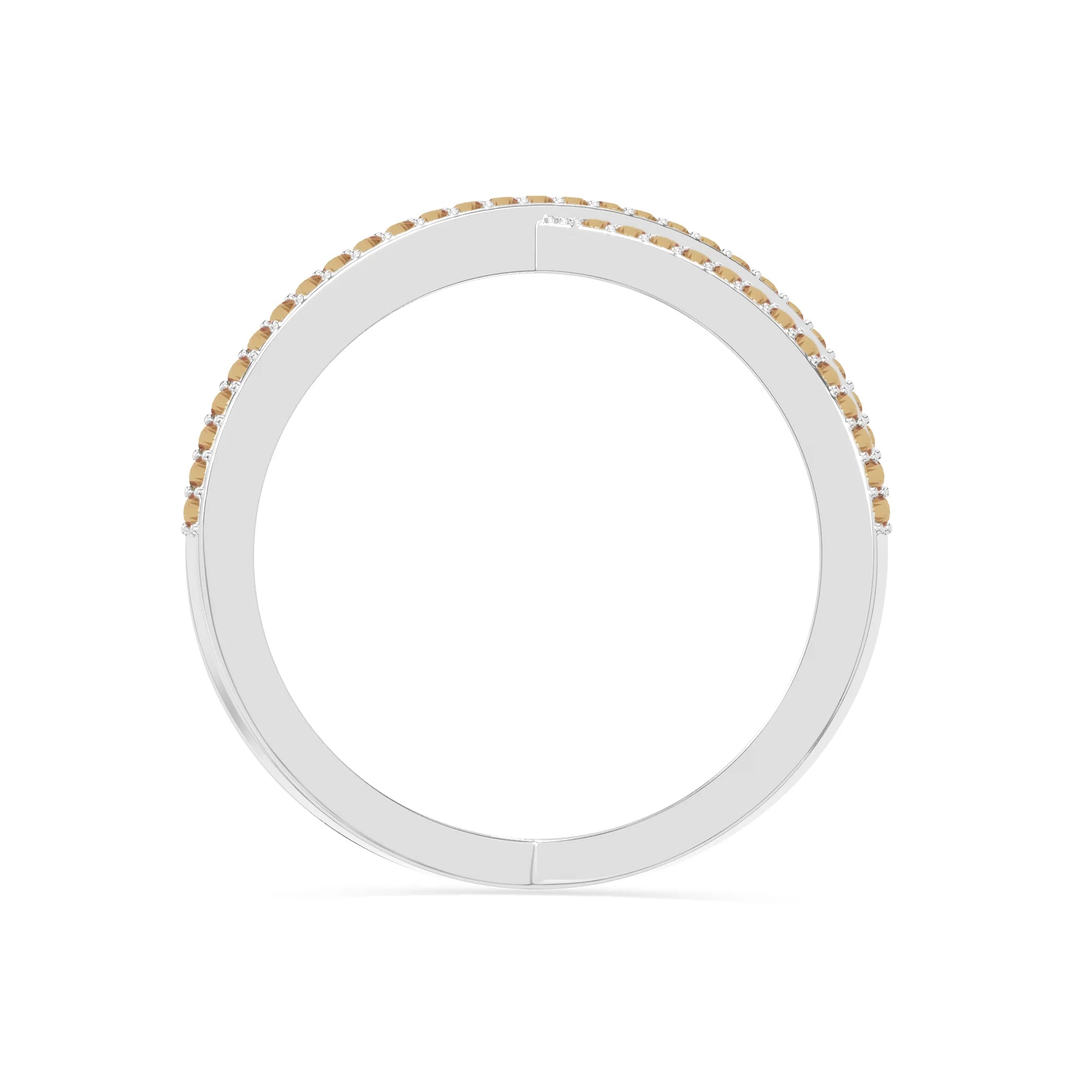 natural citrine criss cross band rings in sterling silver 