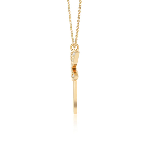 moissanite dragonfly necklaces in yellow gold vermeil 