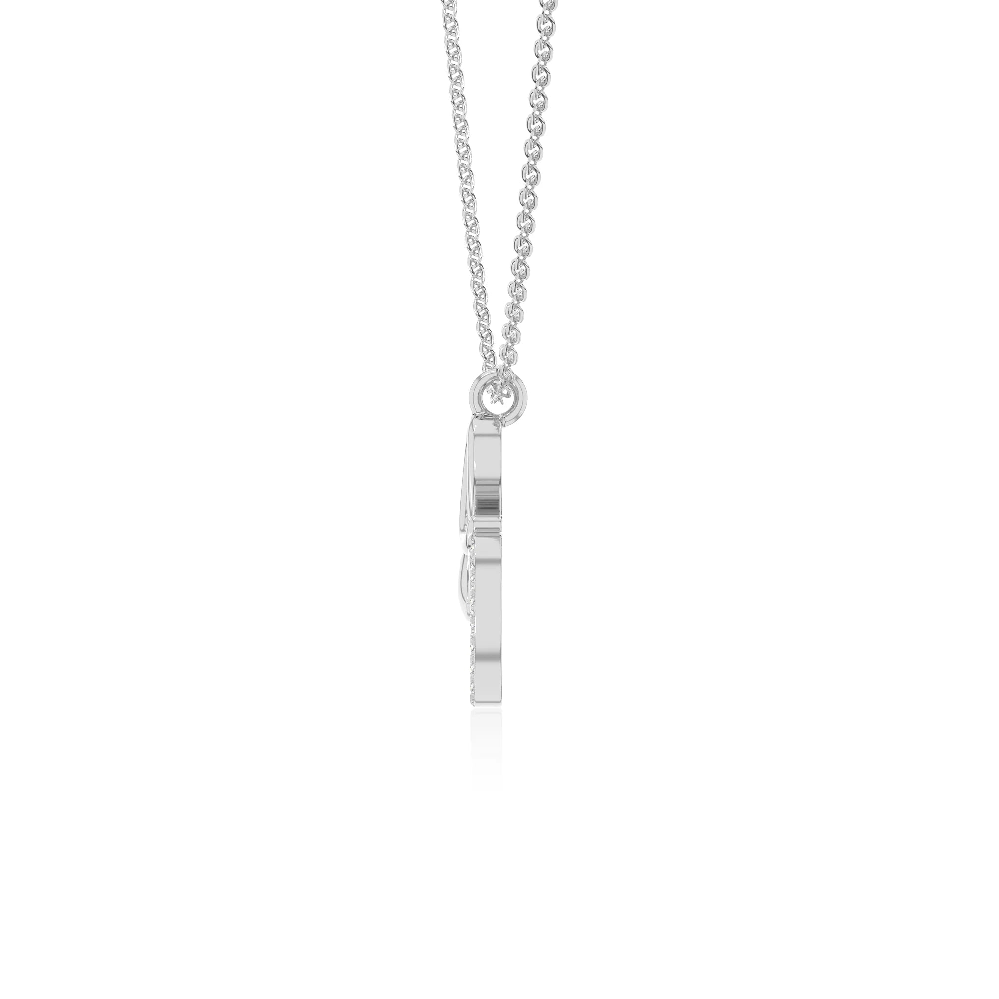 moissanite Initials necklaces in sterling silver 