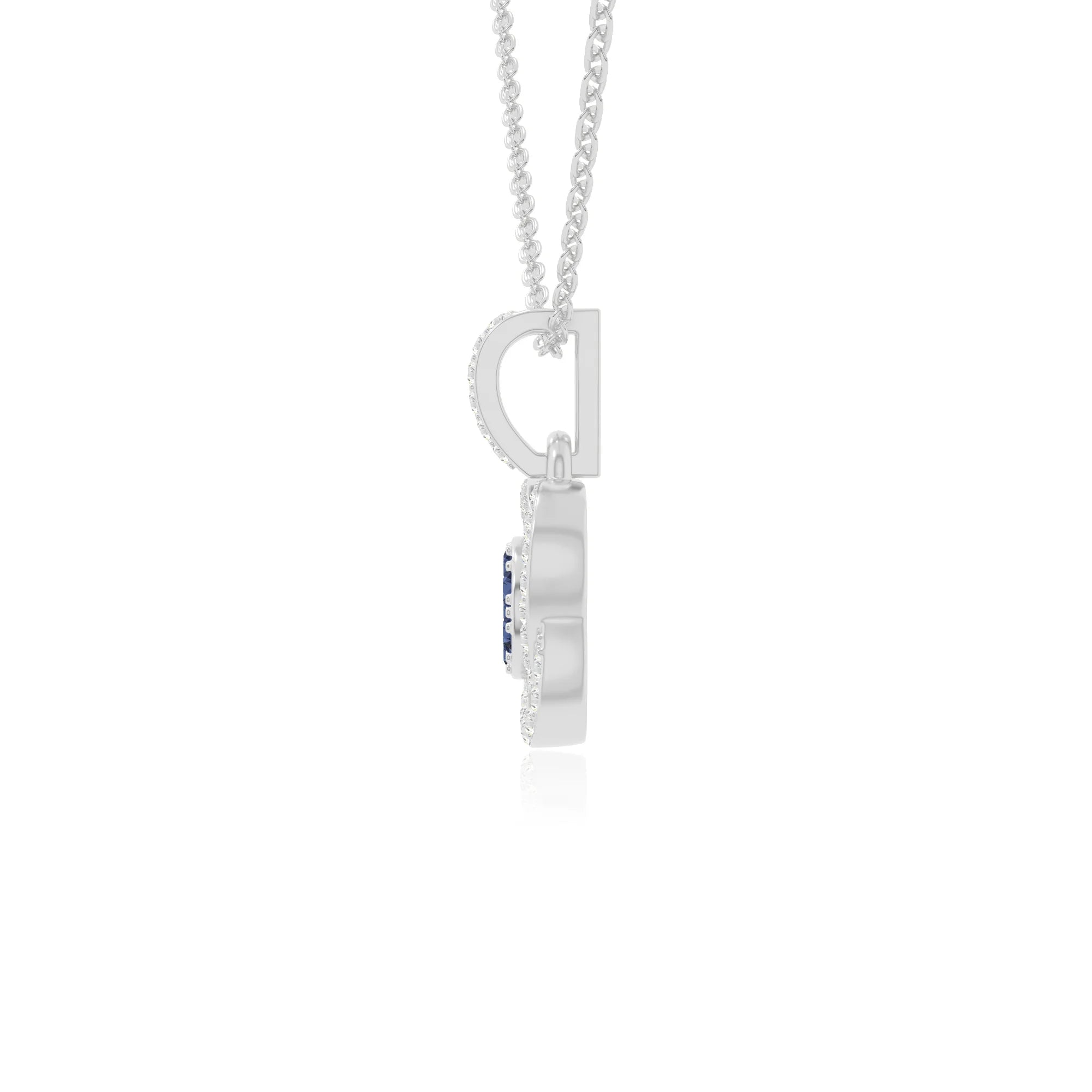 natural blue-sapphire inner power necklaces in sterling silver 