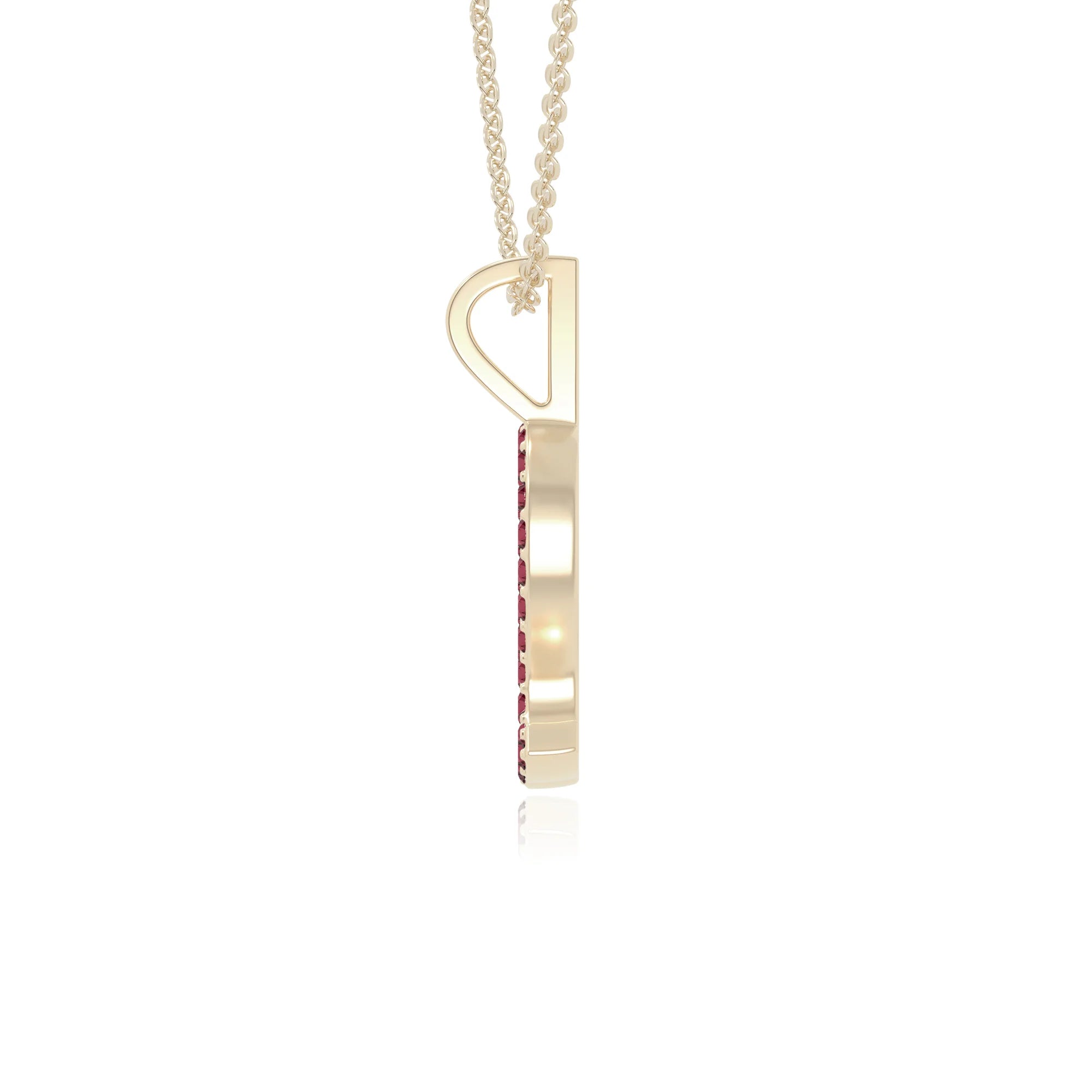 natural ruby leo zodiac sign necklaces in yellow gold vermeil 