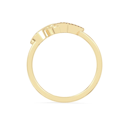 natural citrine infinity heart promise rings in yellow gold vermeil