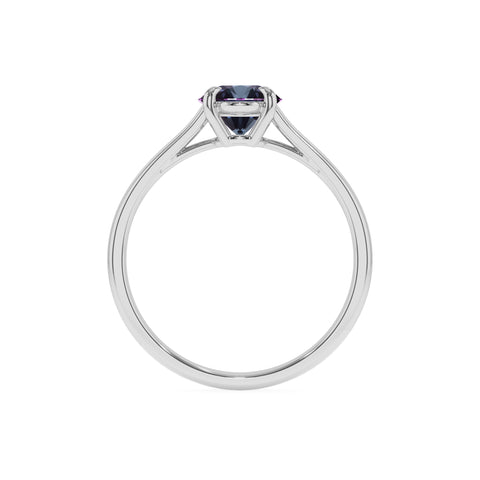 lab grown alexandrite oval solitaire engagement ring