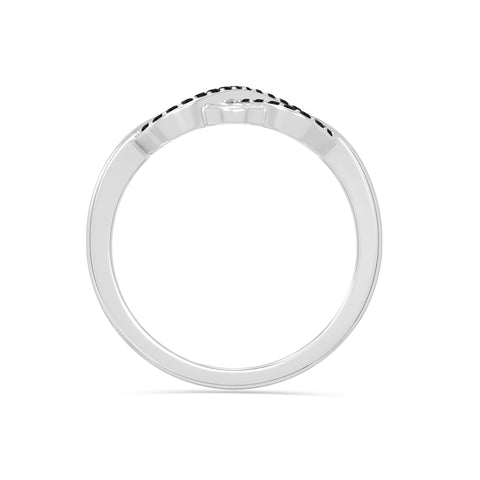 natural black onyx infinity promise rings in sterling silver 
