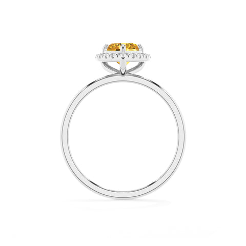 lab-grown yellow-sapphire heart halo solitaire engagement ring