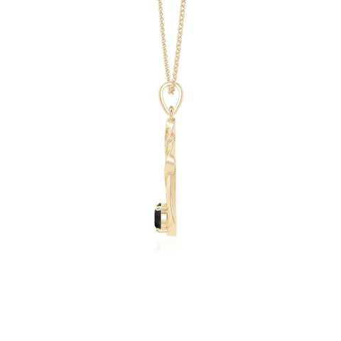 natural black-onyx infinity necklaces in yellow gold vermeil 