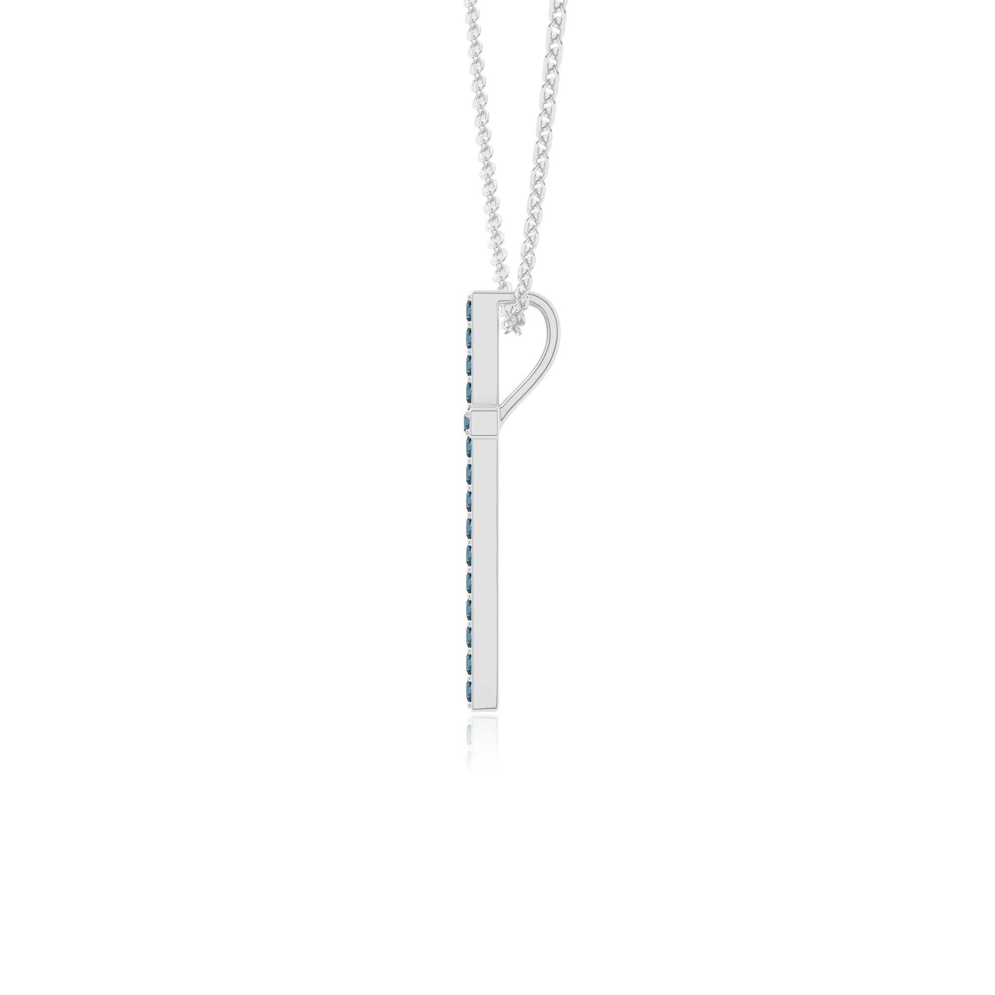 natural london-blue-topaz cross necklaces in sterling silver 
