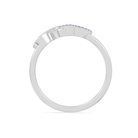 natural amethyst infinity heart promise rings in sterling silver 